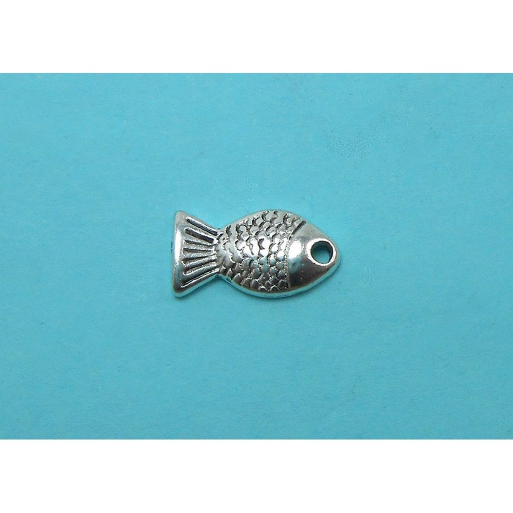 12pcs Fish Charms‎ silver tone ocean